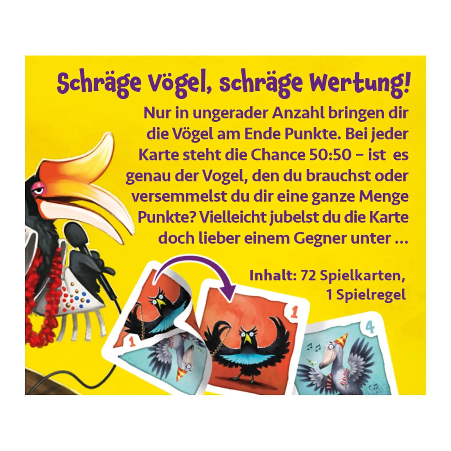 Game Factory Schräge Vögel 646091 Kartenspiel Minidose