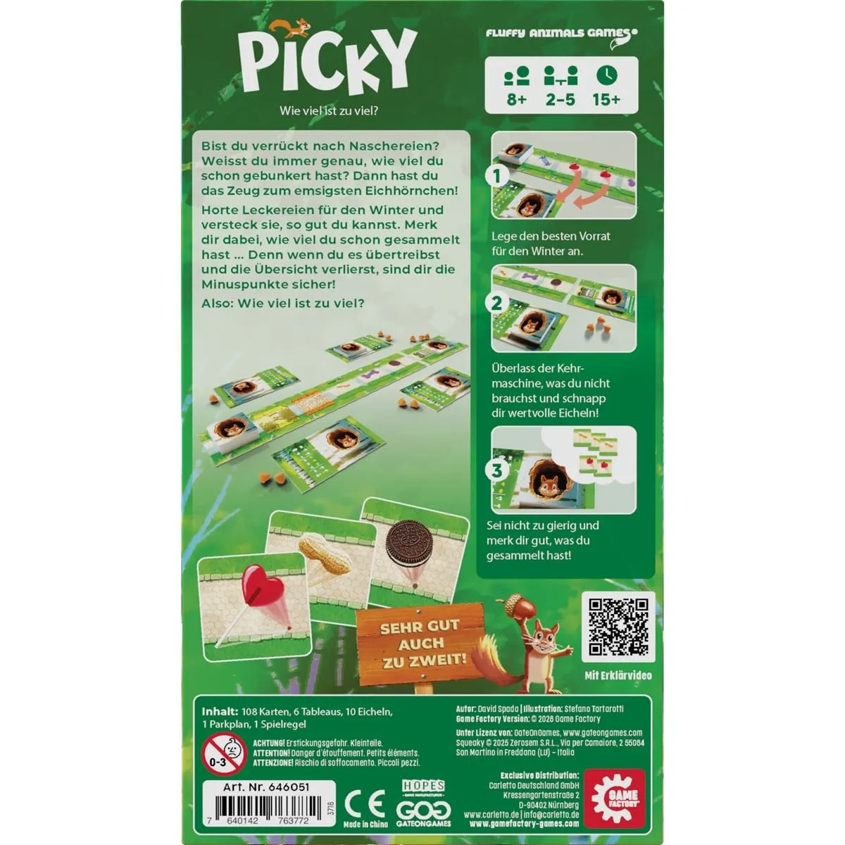 Game Factory Picky Fluffy Animals Merkspiel ab 8 Jahren Familie