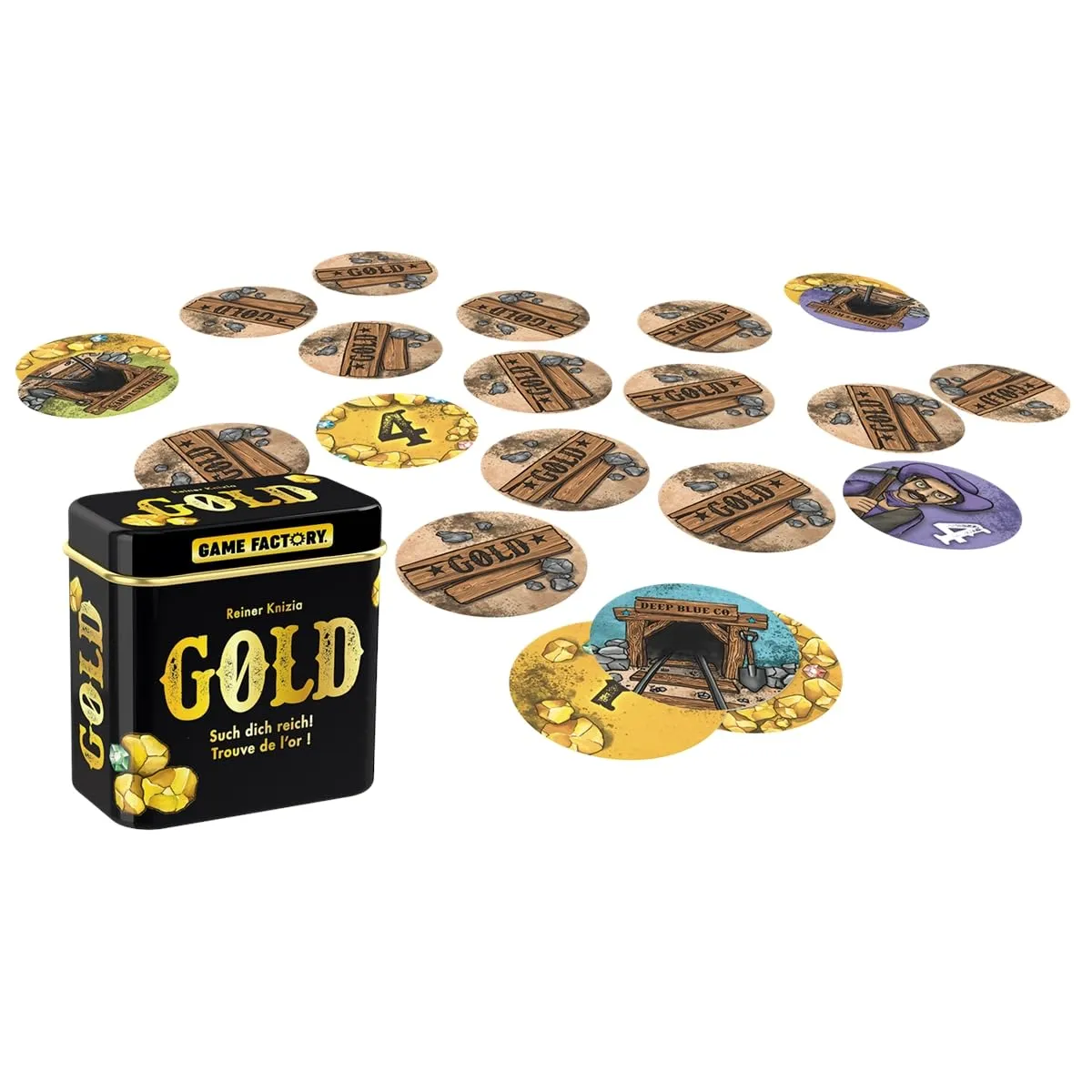 Game Factory Gold Kartenspiel runde Karten ab 6 Jahren