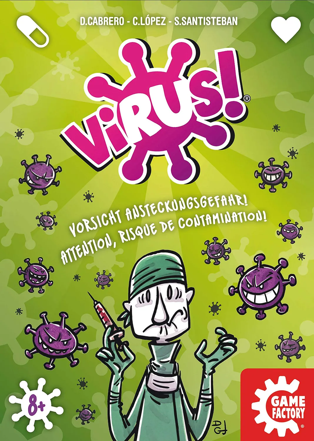 Game Factory Virus! Kartenspiel 2-6 Spieler ab 8 Jahre