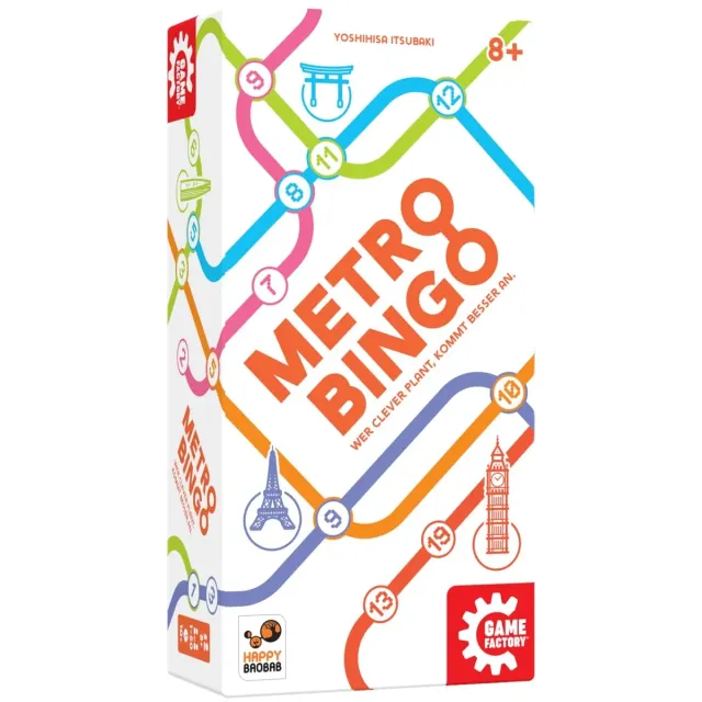 Game Factory Metro Bingo Gesellschaftsspiel Grundspiel 1-50 Spieler