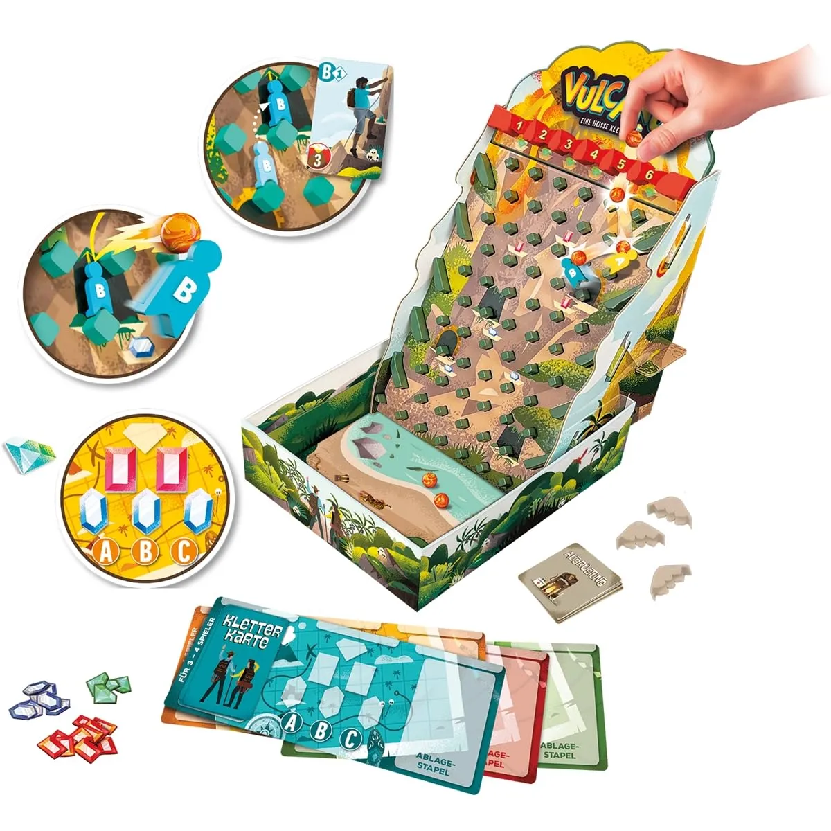 Game Factory Vulcano 646065 Familienspiel 3D-Vulkan