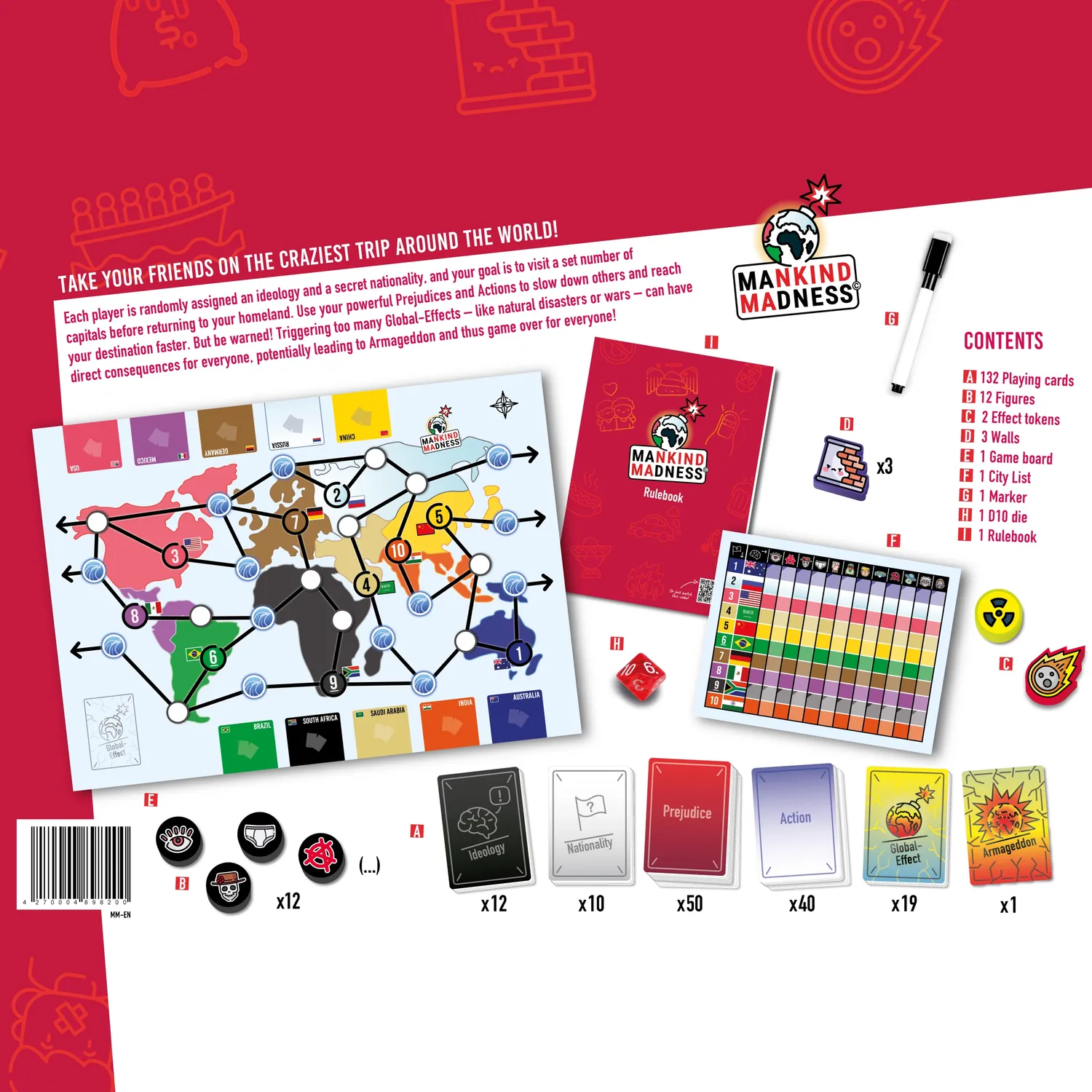 Mankind Madness Brettspiel Satire Partyspiel
