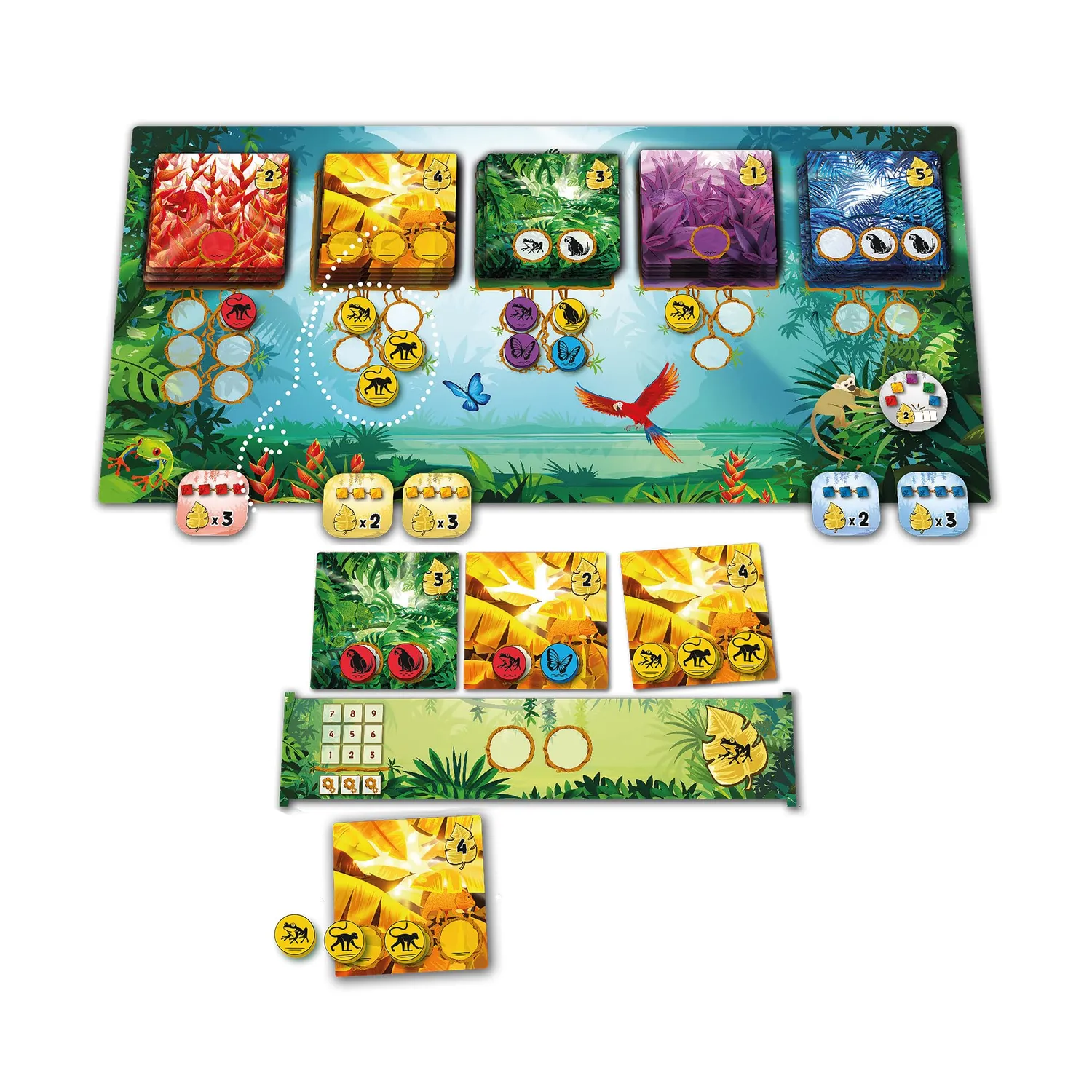 Game Factory Rainforest Legespiel Familienspiel farbenfroh