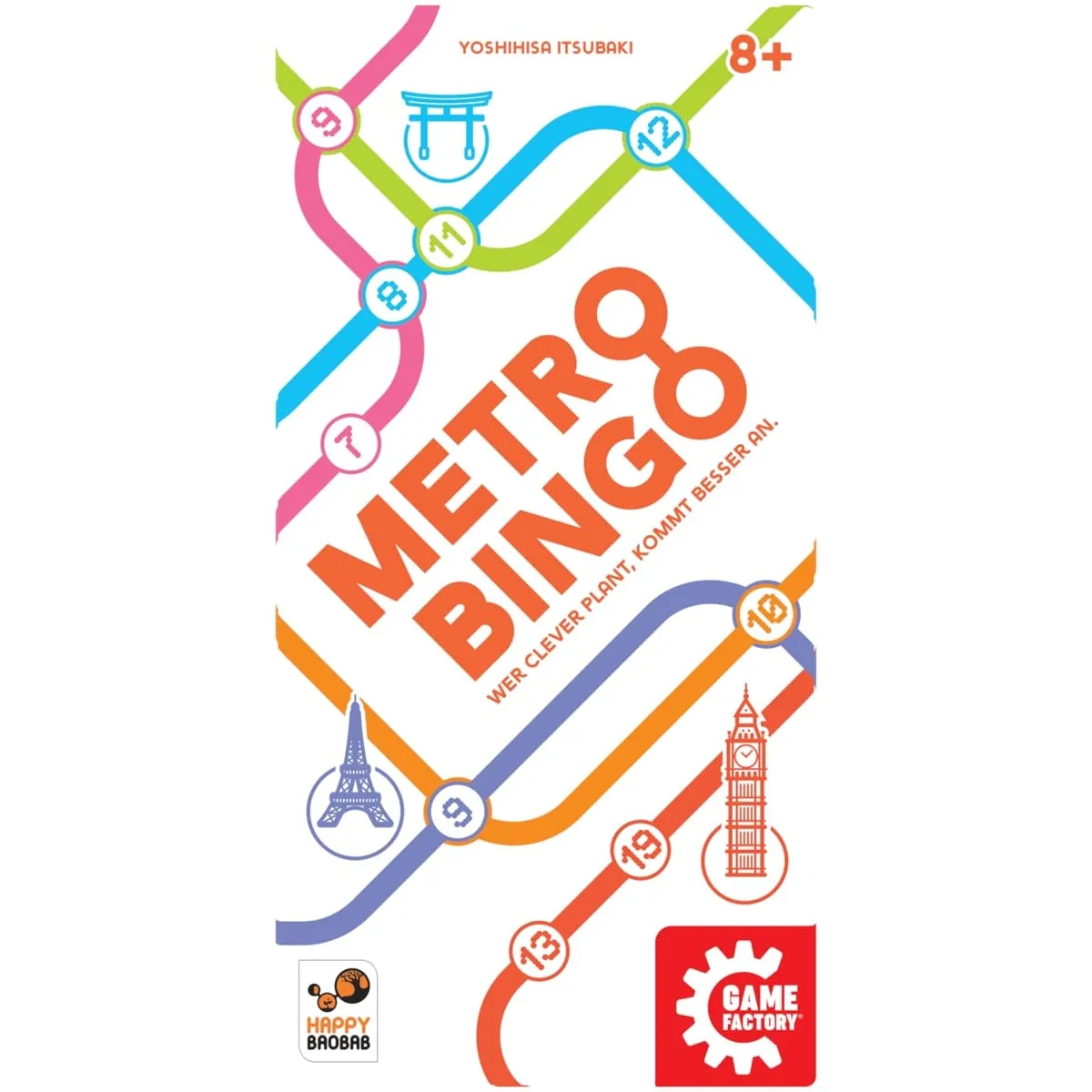 Game Factory Metro Bingo Gesellschaftsspiel Grundspiel 1-50 Spieler