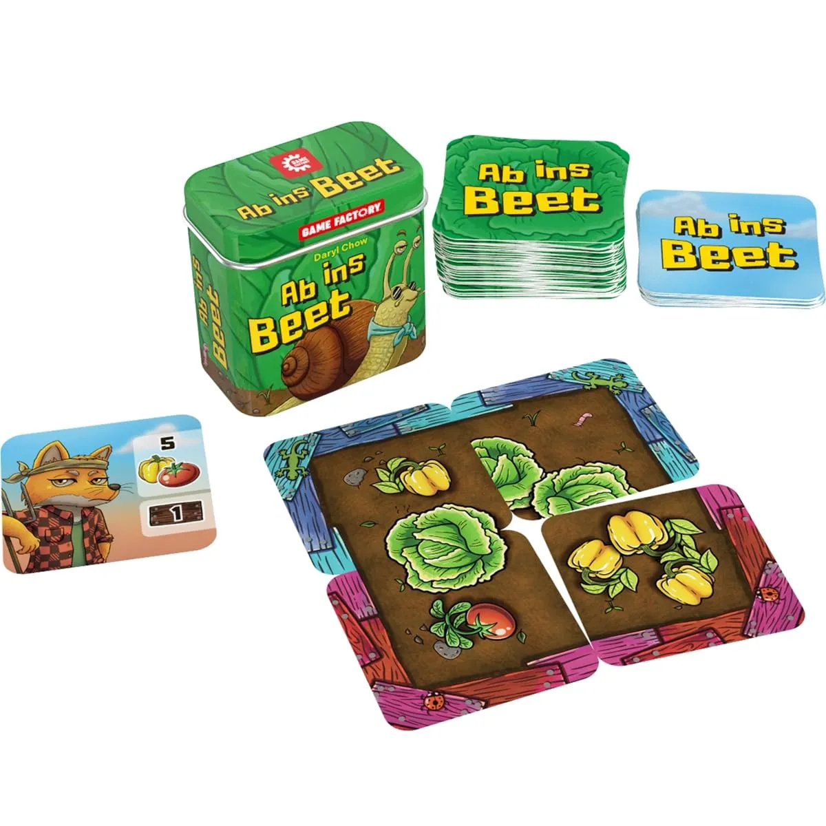 Game Factory Ab ins Beet 646060 Legespiel Mini-Dose taktisch