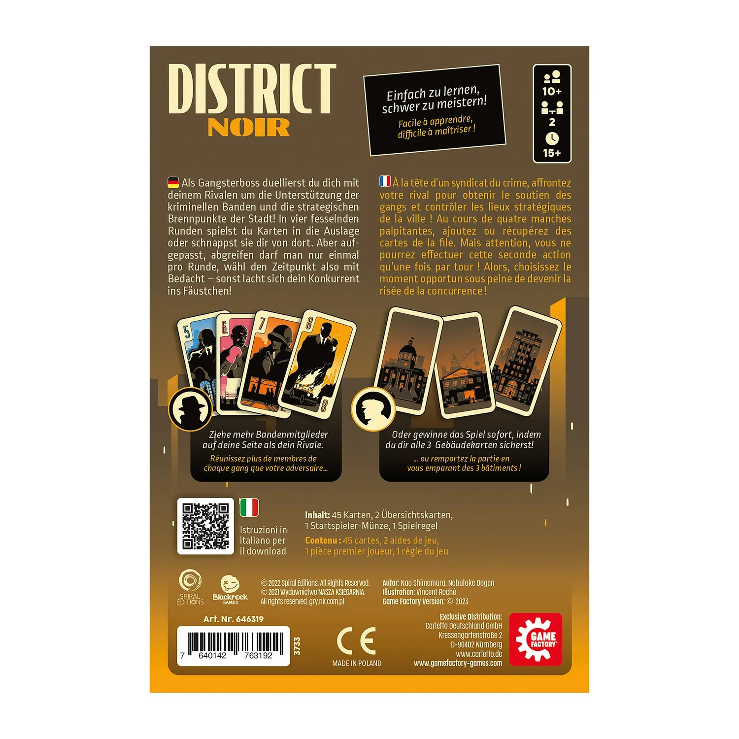 Game Factory District Noir Kartenspiel für 2