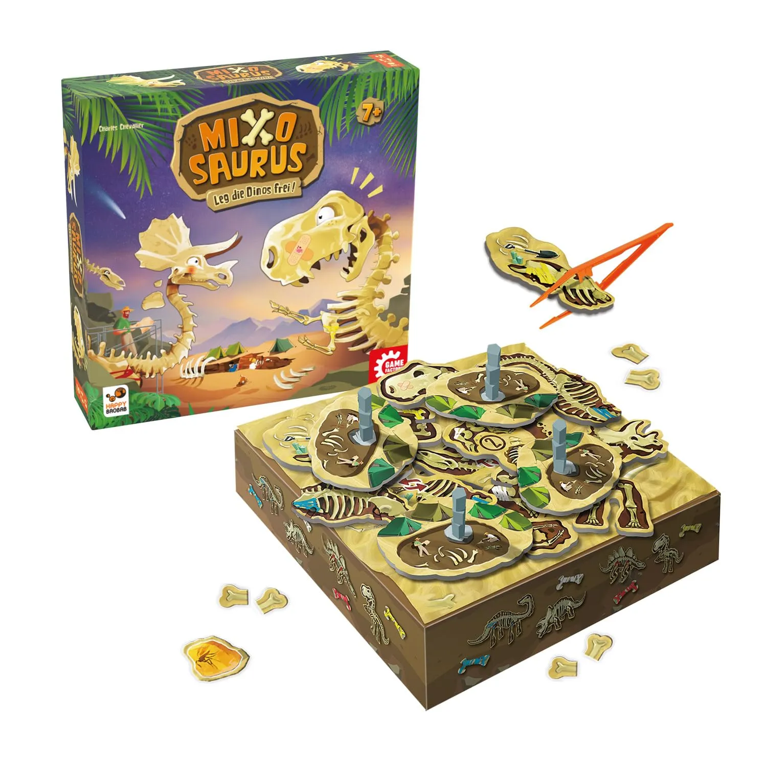 Game Factory Mixosaurus Geschicklichkeitsspiel 2-4 Spieler Dino
