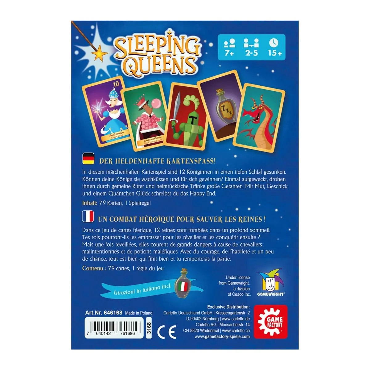 Game Factory Sleeping Queens Kartenspiel ab 7 Jahren