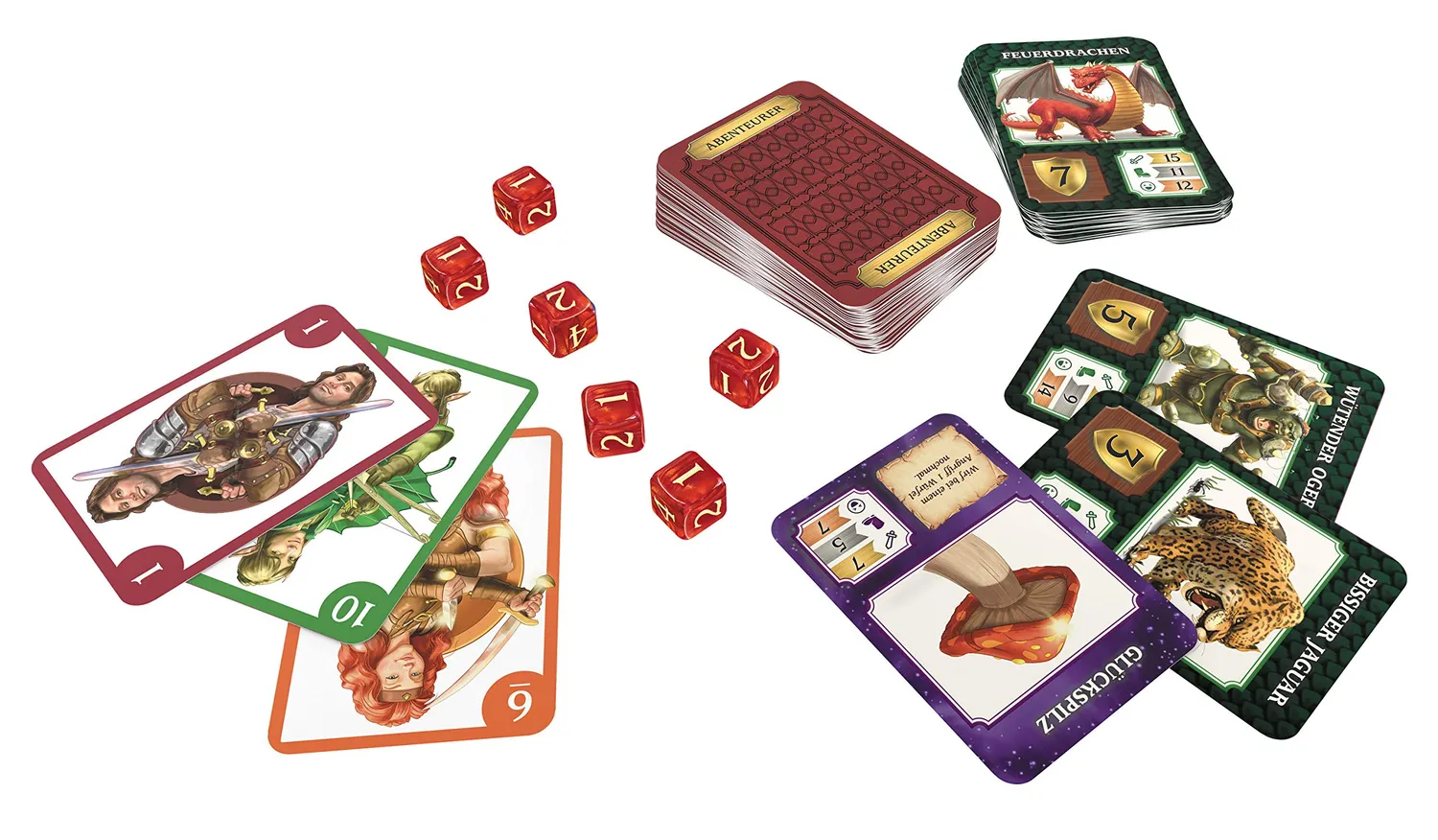Game Factory Dragonwood 646213 Kartenspiel mit Würfeln