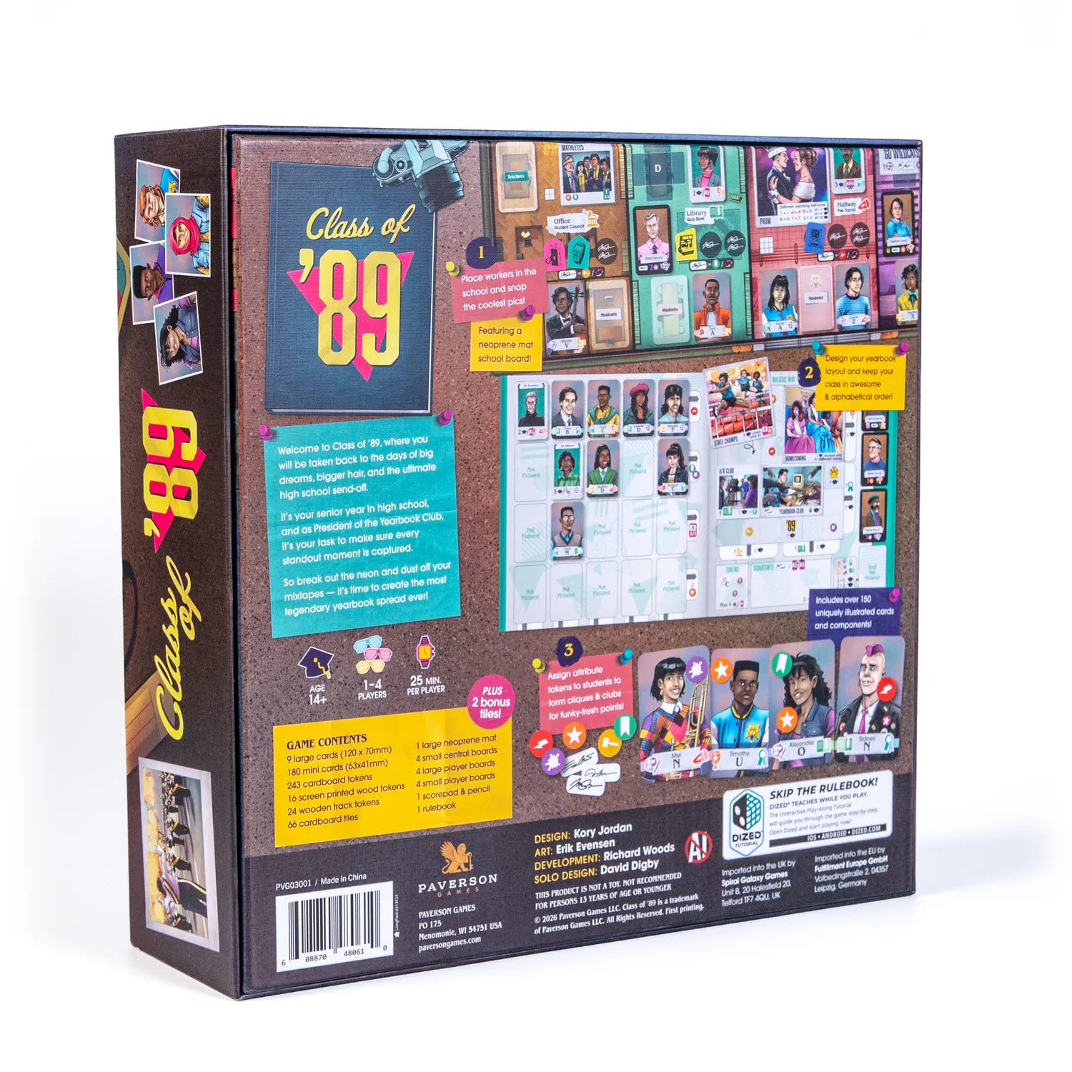 Paverson Games Class of '89 Brettspiel mit Promo-Tiles